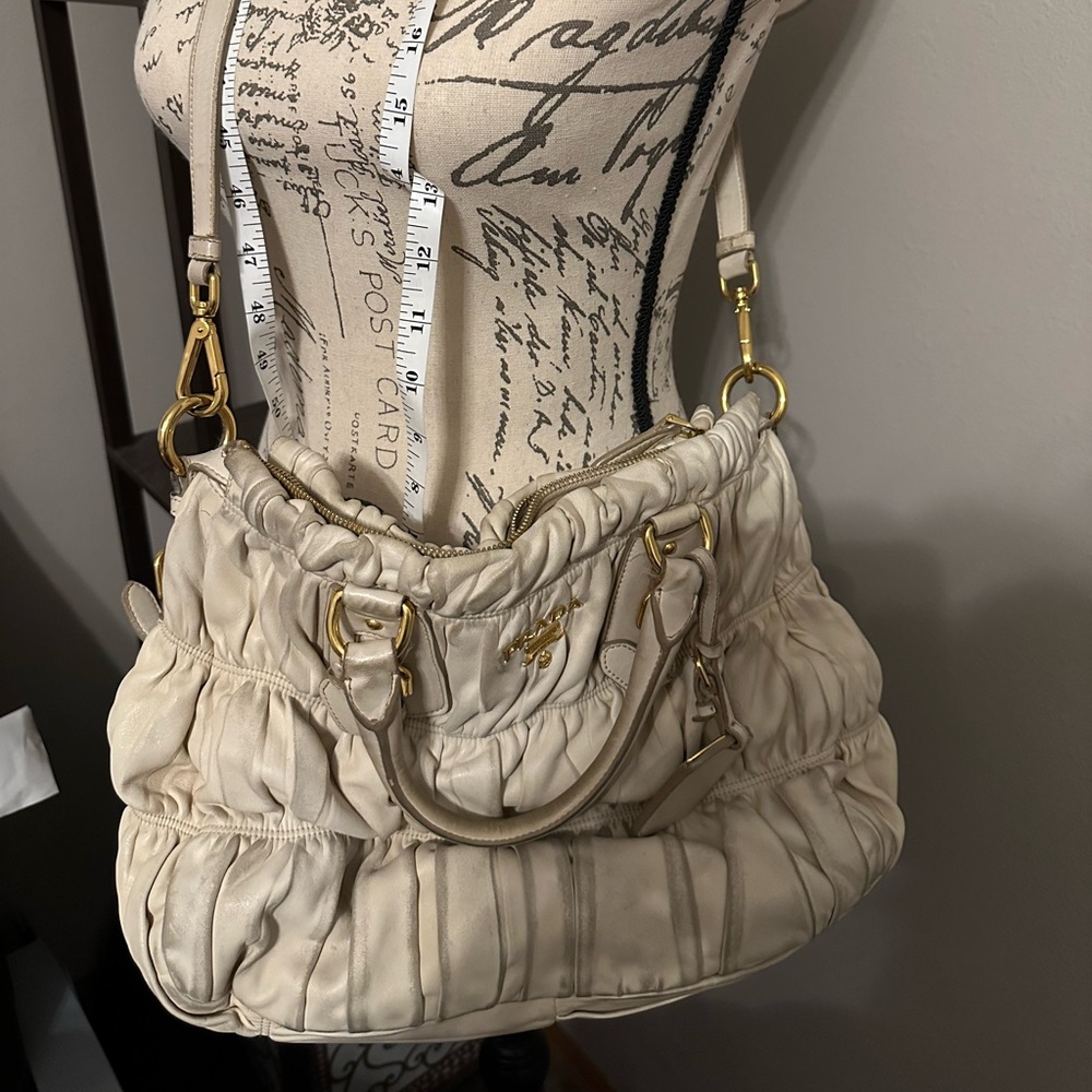 Prada Cream Crossbody Bag